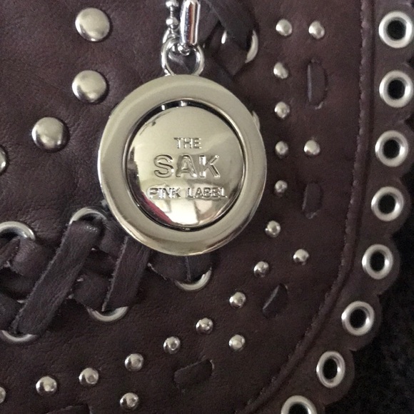 The Sak Brown Knit Sweater Purse with Leather Trim - Picture 4 of 16